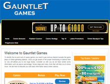 Tablet Screenshot of gauntlet-games.com